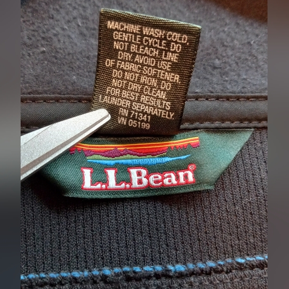 LL Bean Men's Fleese Blue Vest Jacket Windbloc Act Polortec USA Size XLT - Picture 7 of 16